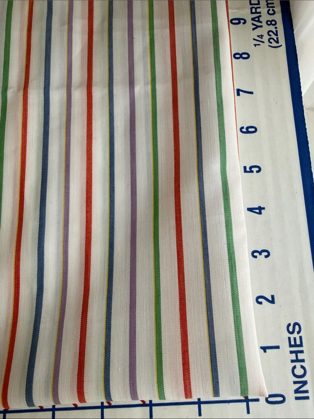 Vintage 1970s Multicolor Stripe Fabric 2 3/4 Yards x 44” Shirting Dress